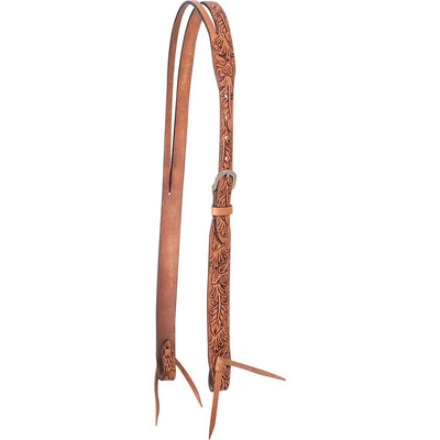 Cashel Antiqued Leaf Tooled Split Ear Headstall