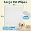 Plant-Based Pet Wipes for Dogs & Cats – Hypoallergenic, Gentle, Cleaning & Hydrating for Paws, Body & Butt – Daily Grooming Use – 400 Count