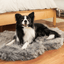 PupRug by Paw.com® Faux Fur Orthopedic Dog Bed - Curve Charcoal Grey