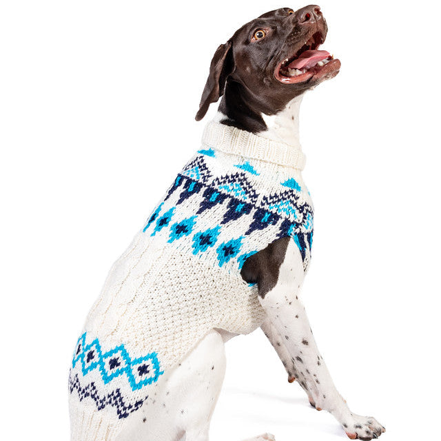 Coastal Cable Knit Dog Sweater