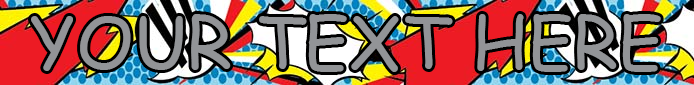 Personalized Comic Print Dog Collar