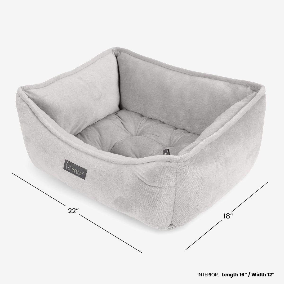 Signature Bed in Pearl Gray