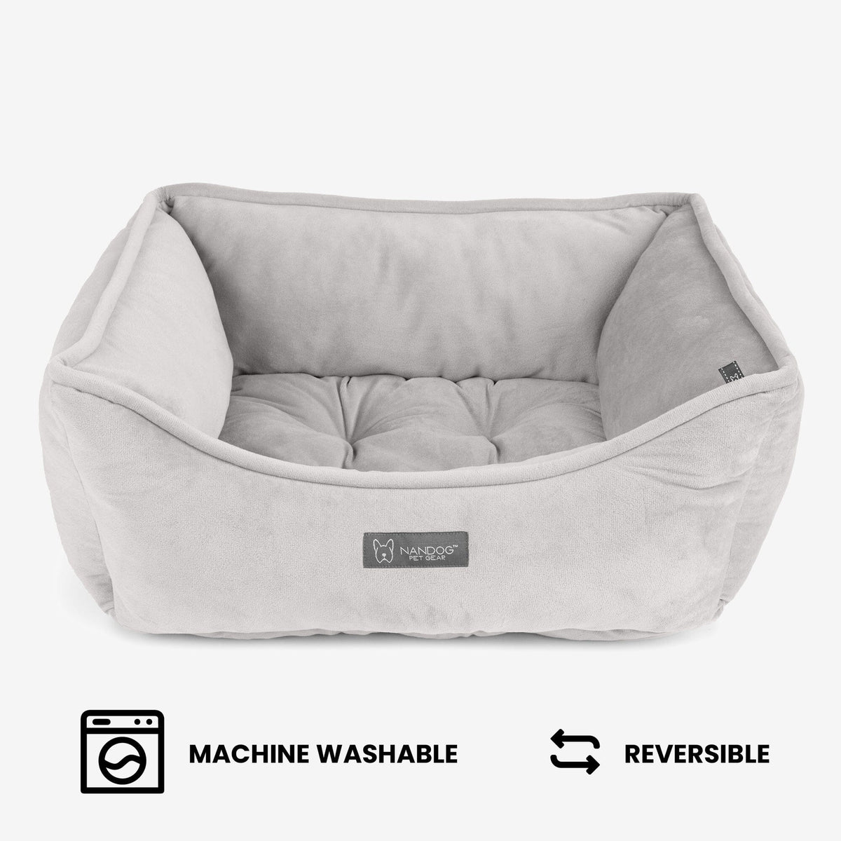 Signature Bed in Pearl Gray