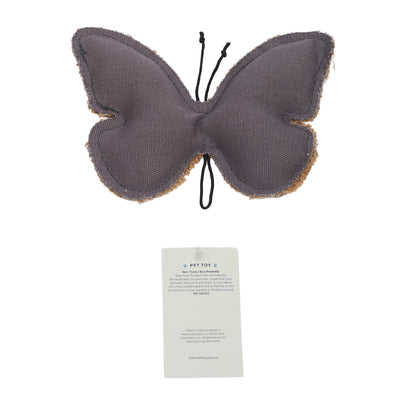 Butterfly-Shaped Canvas & Jute Dog Chew Toy