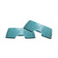 Country Living Set of 2 Natural Fiber Dog Bowls – Teal Blue