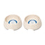 Country Living Set of 2 Natural Fiber Dog Bowls – White Swan