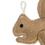 Rustic Jute Squirrel Dog Toy, 7.5 × 6 in, for Small to Medium Dogs