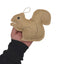 Rustic Jute Squirrel Dog Toy, 7.5 × 6 in, for Small to Medium Dogs