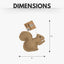 Rustic Jute Squirrel Dog Toy, 7.5 × 6 in, for Small to Medium Dogs