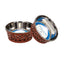 Country Living Farmhouse Stainless Steel Dog Bowls, Set of 2, Small & Medium Dogs