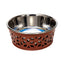 Country Living Farmhouse Stainless Steel Dog Bowls, Set of 2, Small & Medium Dogs