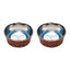 Country Living Farmhouse Stainless Steel Dog Bowls, Set of 2, Small & Medium Dogs