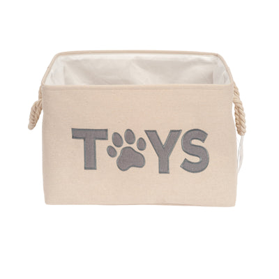Country Living Foldable Fabric Dog Toy Storage Bin