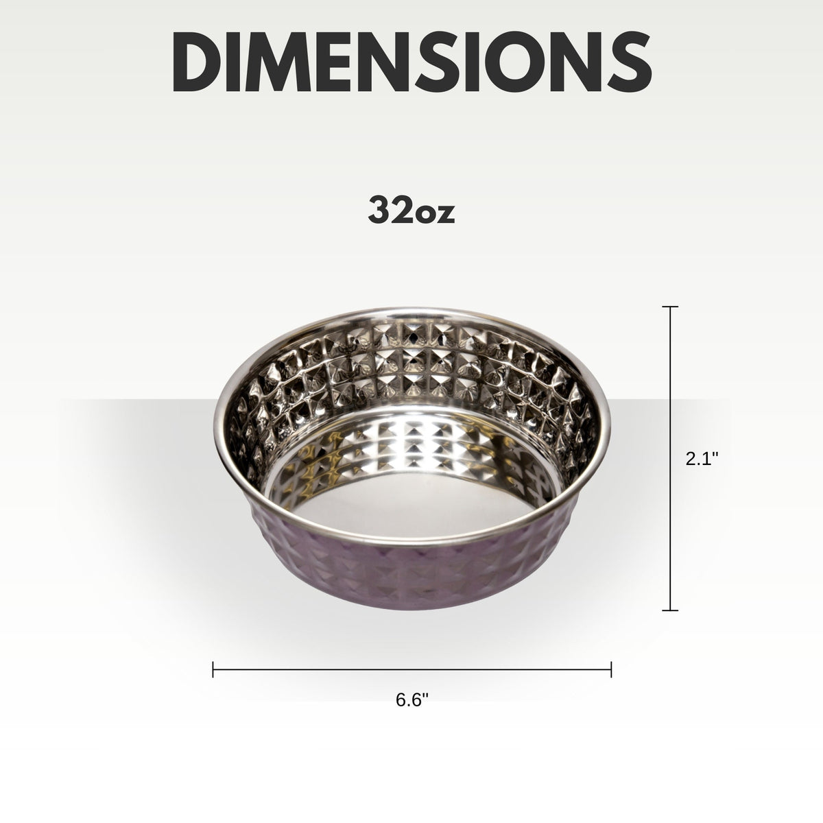 Country Living Set of 2 Hammered Stainless Steel Dog Bowls – Lavender