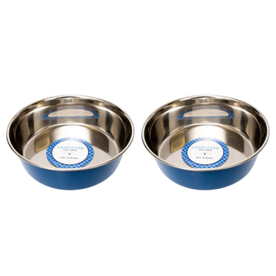 Country Living Heavy-Gauge Stainless Steel Dog Bowls, Set of 2