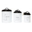 Country Living Dog Treat Canisters, Set of 3 – Black & White