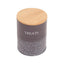 Country Living Dog Treat Canisters with Bamboo Lids, Set of 2 – Volcanic Gray