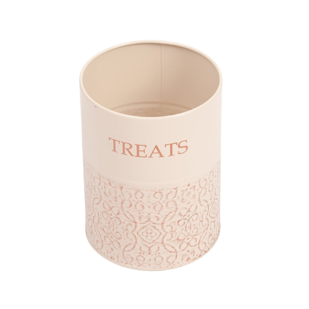 Country Living Dog Treat Canisters with Bamboo Lids, Set of 2 – White Swan