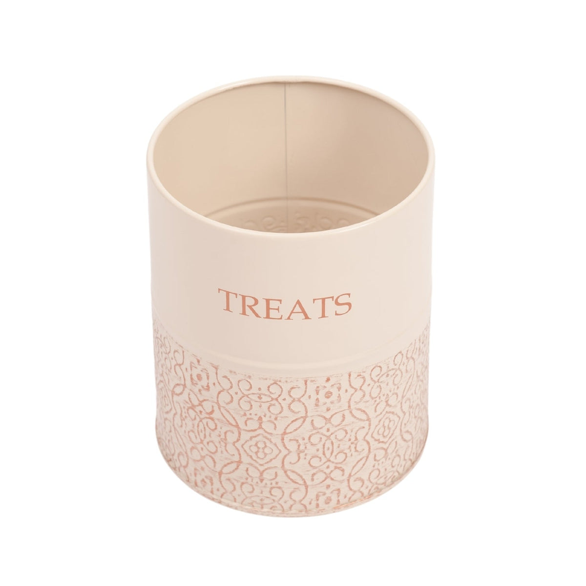 Country Living Dog Treat Canisters with Bamboo Lids, Set of 2 – White Swan