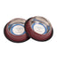 Country Living Ribbed Non-Slip Pet Bowls, Set of 2 – Merlot Red