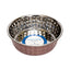 Country Living Set of 2 Hammered Stainless Steel Dog Bowls – Rose Quartz, 64 oz
