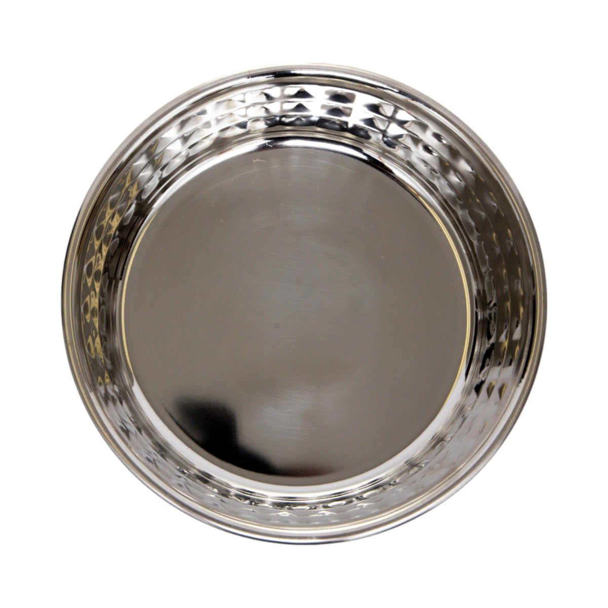 Country Living Set of 2 Hammered Stainless Steel Dog Bowls – Rose Quartz, 64 oz