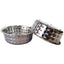 Country Living Set of 2 Hammered Stainless Steel Dog Bowls – Black Pearl