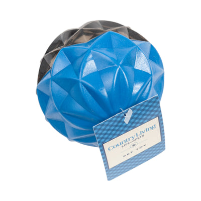Country Living Geometric Textured TPR Ball Dog Toy, 3.6 in