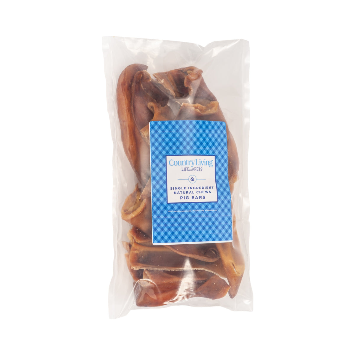 Country Living Whole Pig Ears Dog Treats, 15-Pack