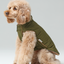 Reversible Dog Vest Jacket - Green Brown