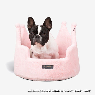 Crown Dog & Cat Fun Bed Cloud Prive Collection - Royal Blush Pink