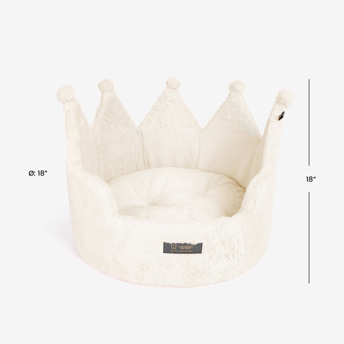 Crown Dog & Cat Fun Bed Cloud Prive Collection - Royal Ivory