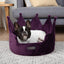 Crown Dog & Cat Fun Bed Cloud Prive Collection - Royal Purple