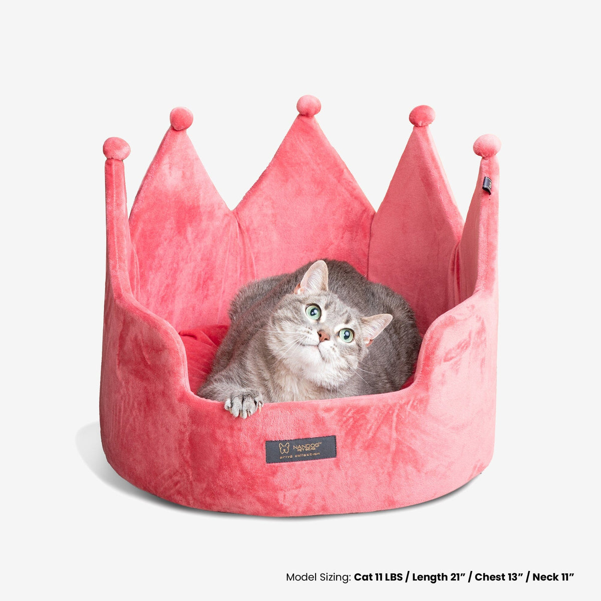 Crown Dog & Cat Fun Bed Prive Collection - Royal Pink