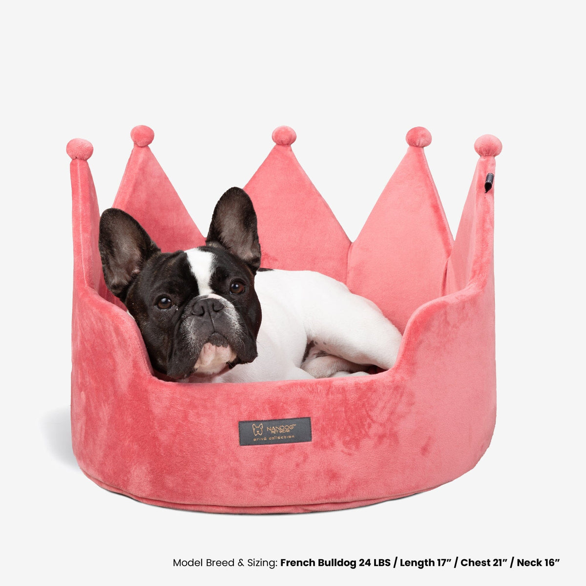 Crown Dog & Cat Fun Bed Prive Collection - Royal Pink