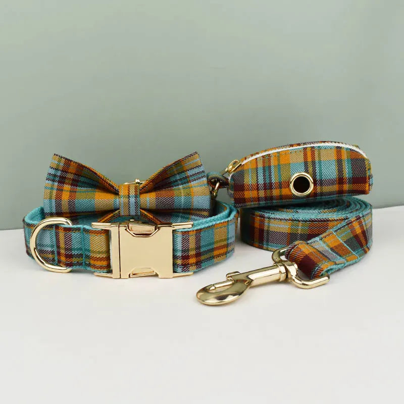 Autumn Blue Plaid Set