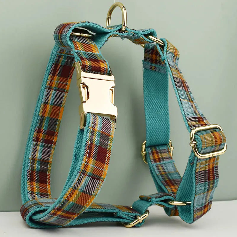 Autumn Blue Plaid Set