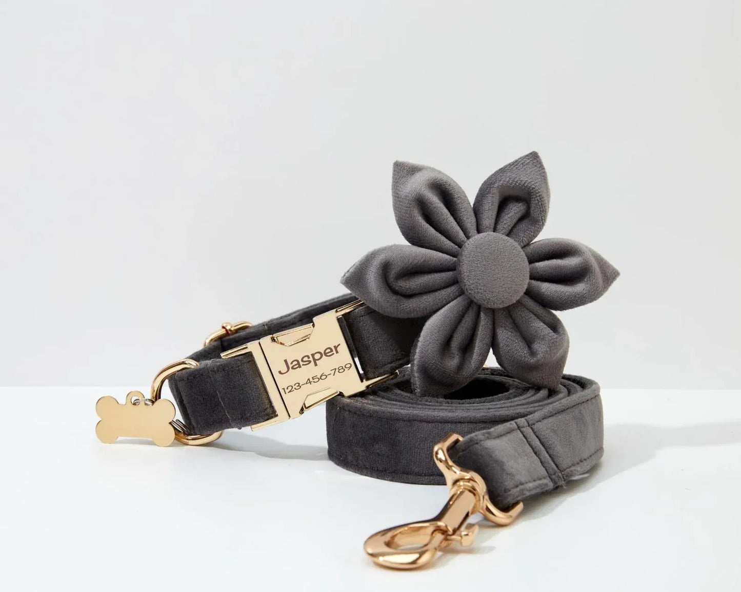 Dark Grey Velvet Set