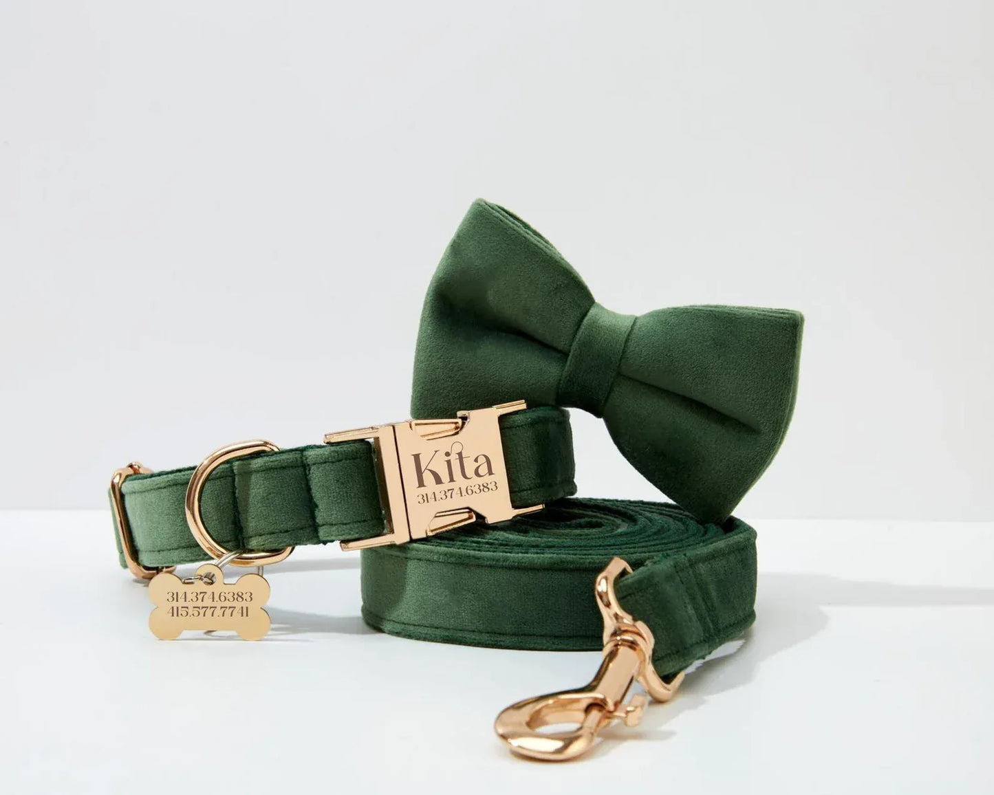 Velvet Dark Green Set