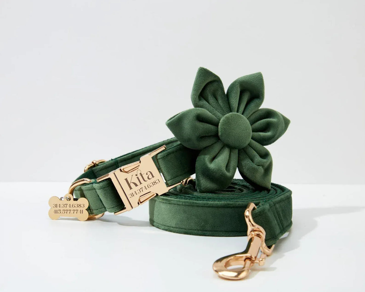 Forest Green Velvet Set