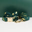 Green Feather Velvet Floral Set