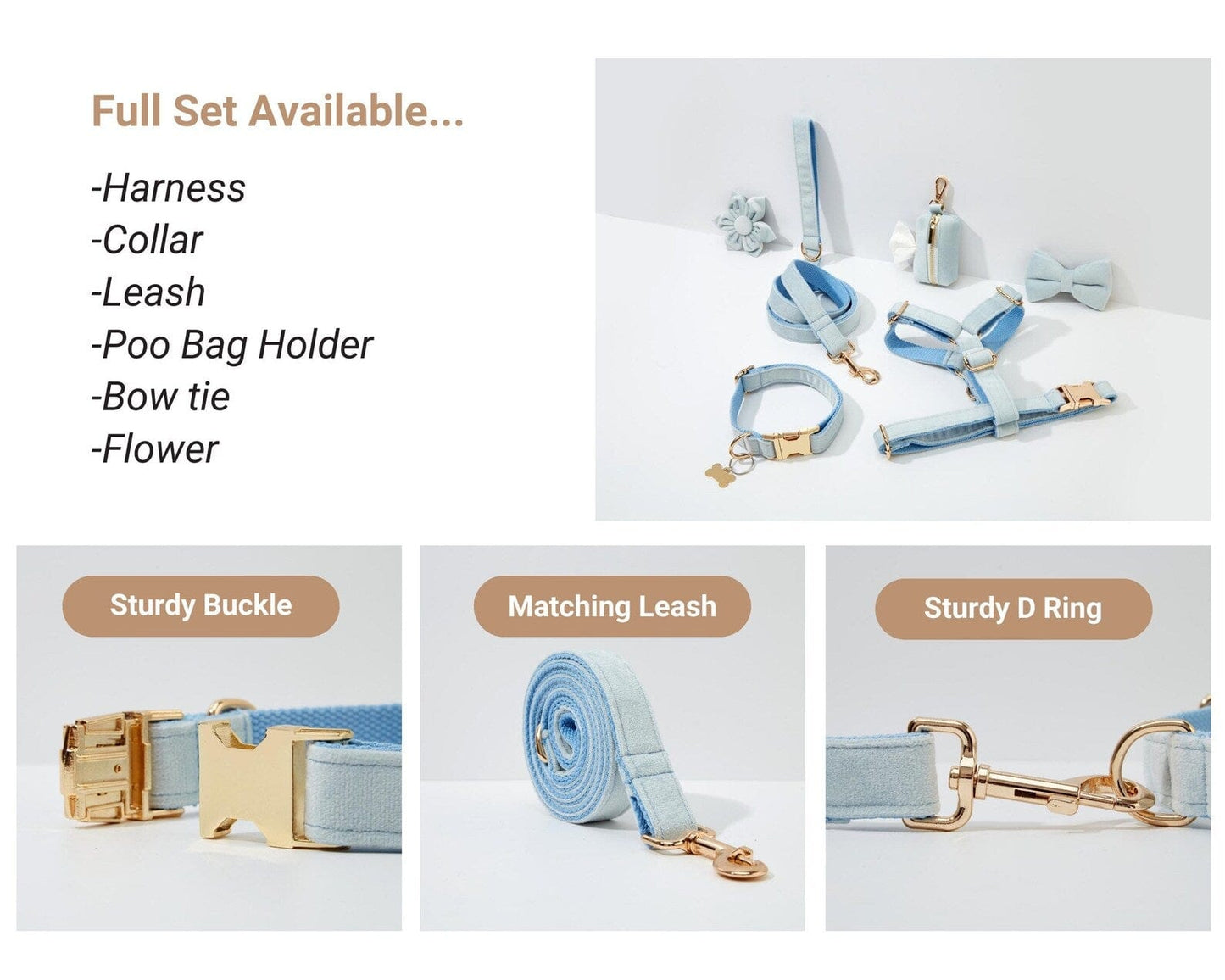 Light Blue Velvet Set