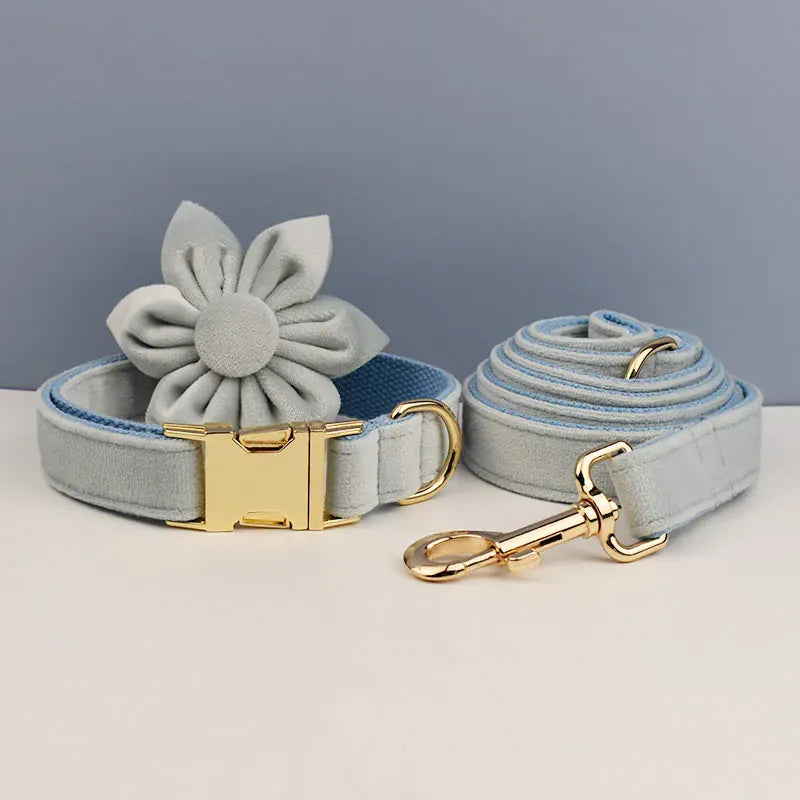 Light Blue Velvet Set