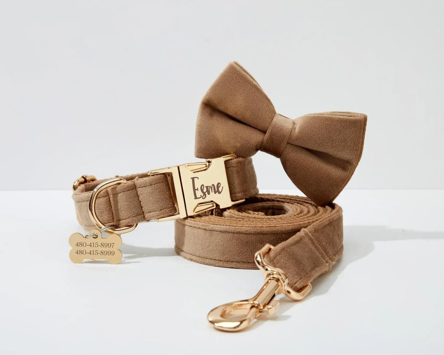 Shallow Khaki Velvet Set
