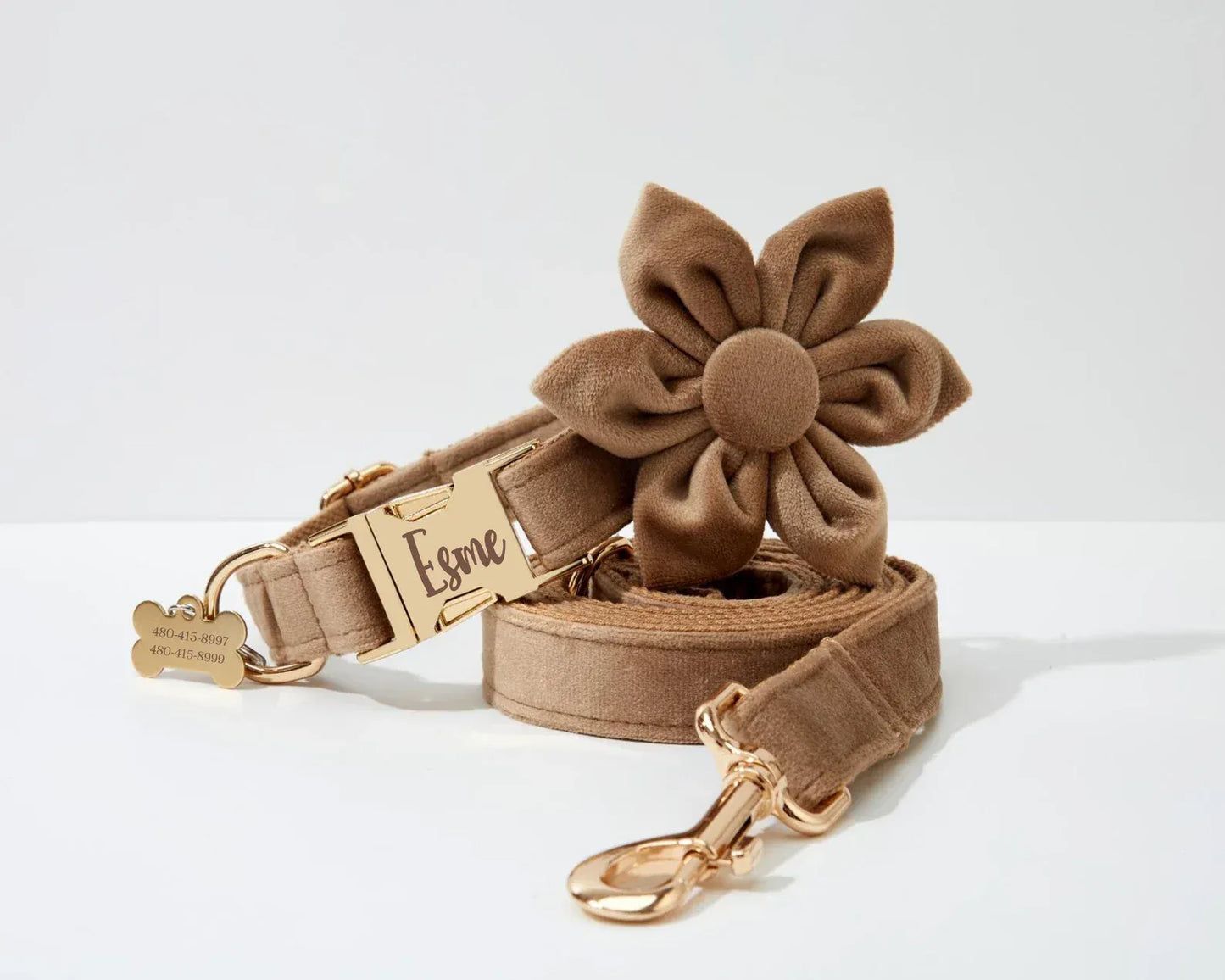 Shallow Khaki Velvet Set