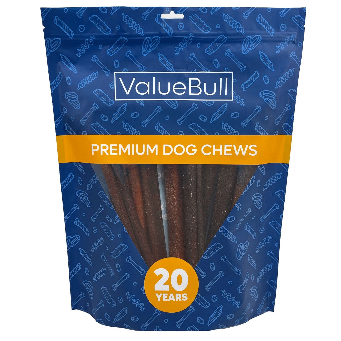 ValueBull Collagen Sticks for Dogs, 12 Inch Jumbo Chews, Natural Long-Lasting Dog Treats, 10 Count