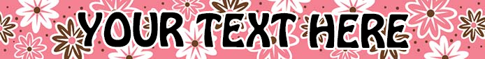 Personalized Daisy Chain Pink Dog Collar