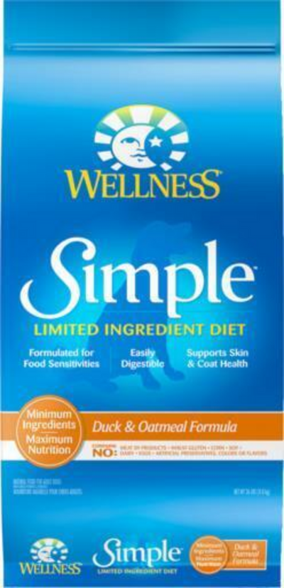 Wellness Simple Natural Limited Ingredient Diet Duck and Oatmeal Recipe Dry Dog Food