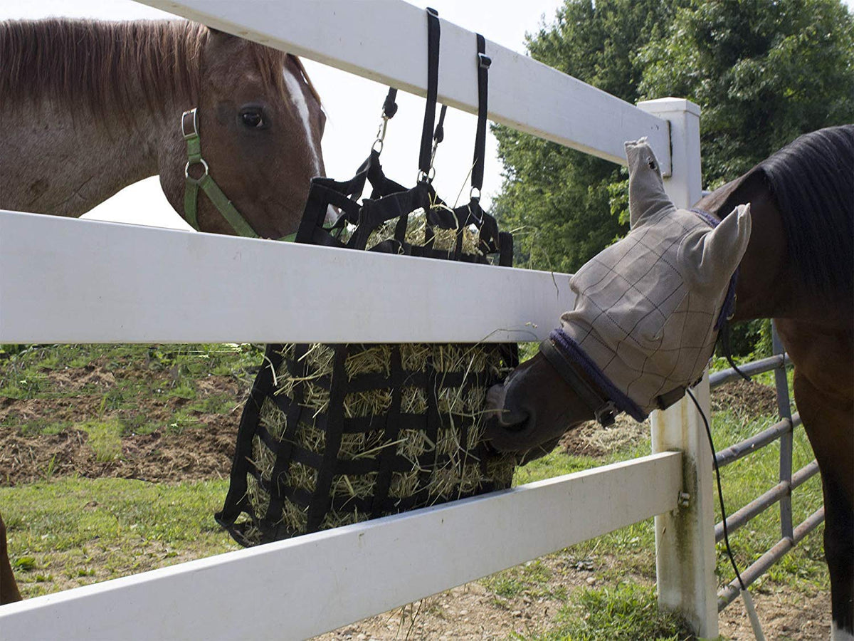 Supreme 4-Sided Hay Bag – 1.75" x 3.5" Horse Mouth Openings – Balanced Slow Feed – 1-Year Warranty | Patented Design