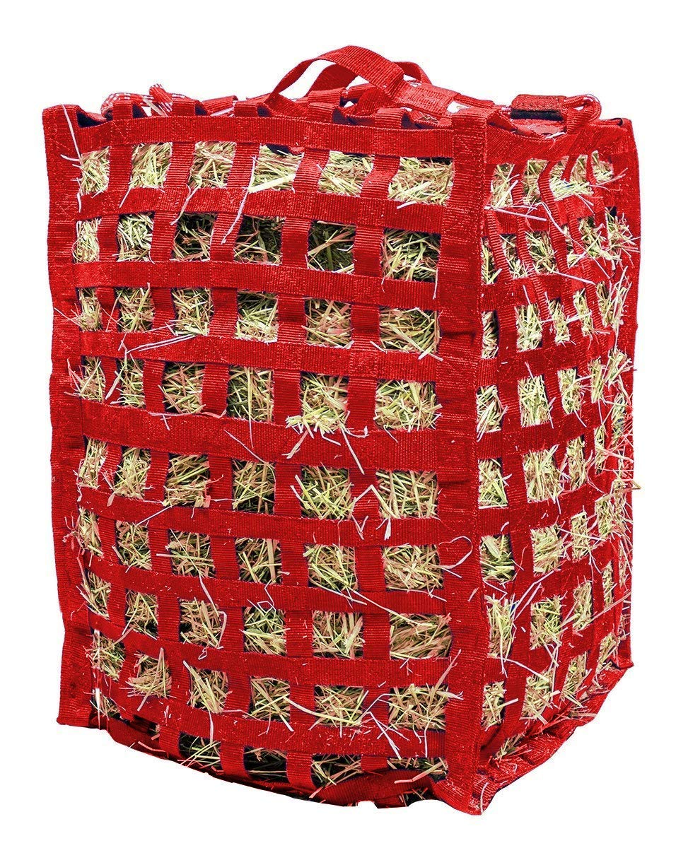 Natural Grazer 4-Sided Slow Feeder Horse Hay Bag – 1.75" Square Openings – Limited Hay Access | Patented Design – 1-Year Warranty